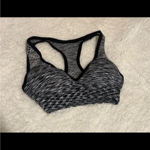 Victoria's Secret Black and Gray Racerback Sports Bra